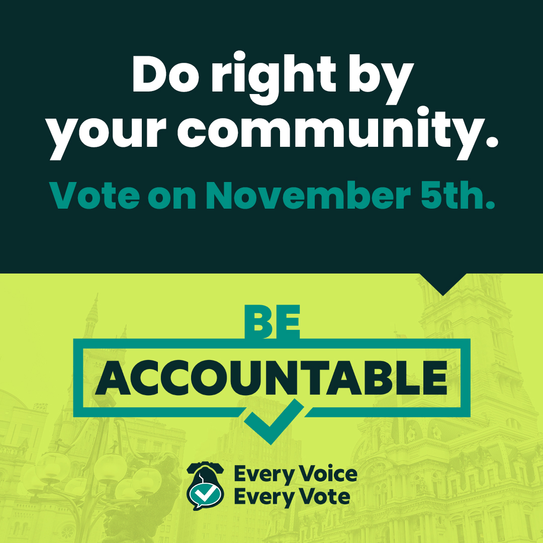 Your community’s wellbeing the future of Philly and our country are on the line. Do right by your community—VOTE TODAY (11/5)! 🙌✨

Reach out to 5 friends to make sure they’ve voted and earn a virtual high five from the Green Philly team! <a href="/VoiceVotePhilly/">Every Voice, Every Vote</a>