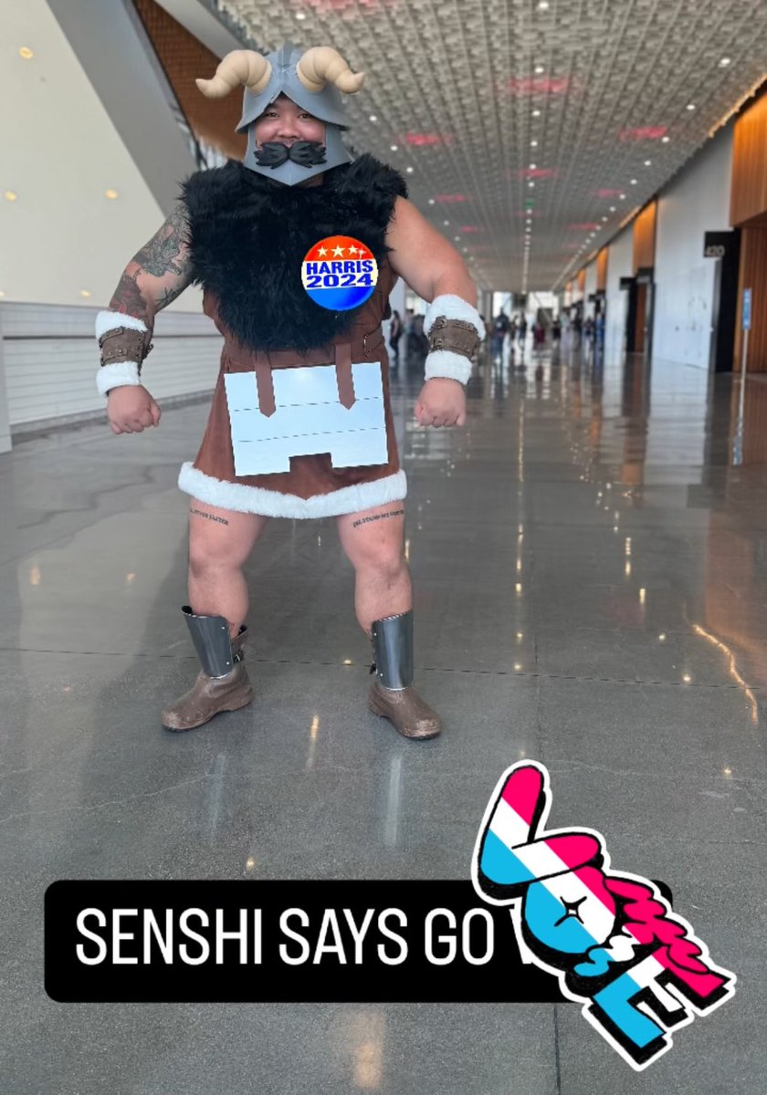 If you vote then Senshi will cook you a man eating plant tart in celebration of the first female president