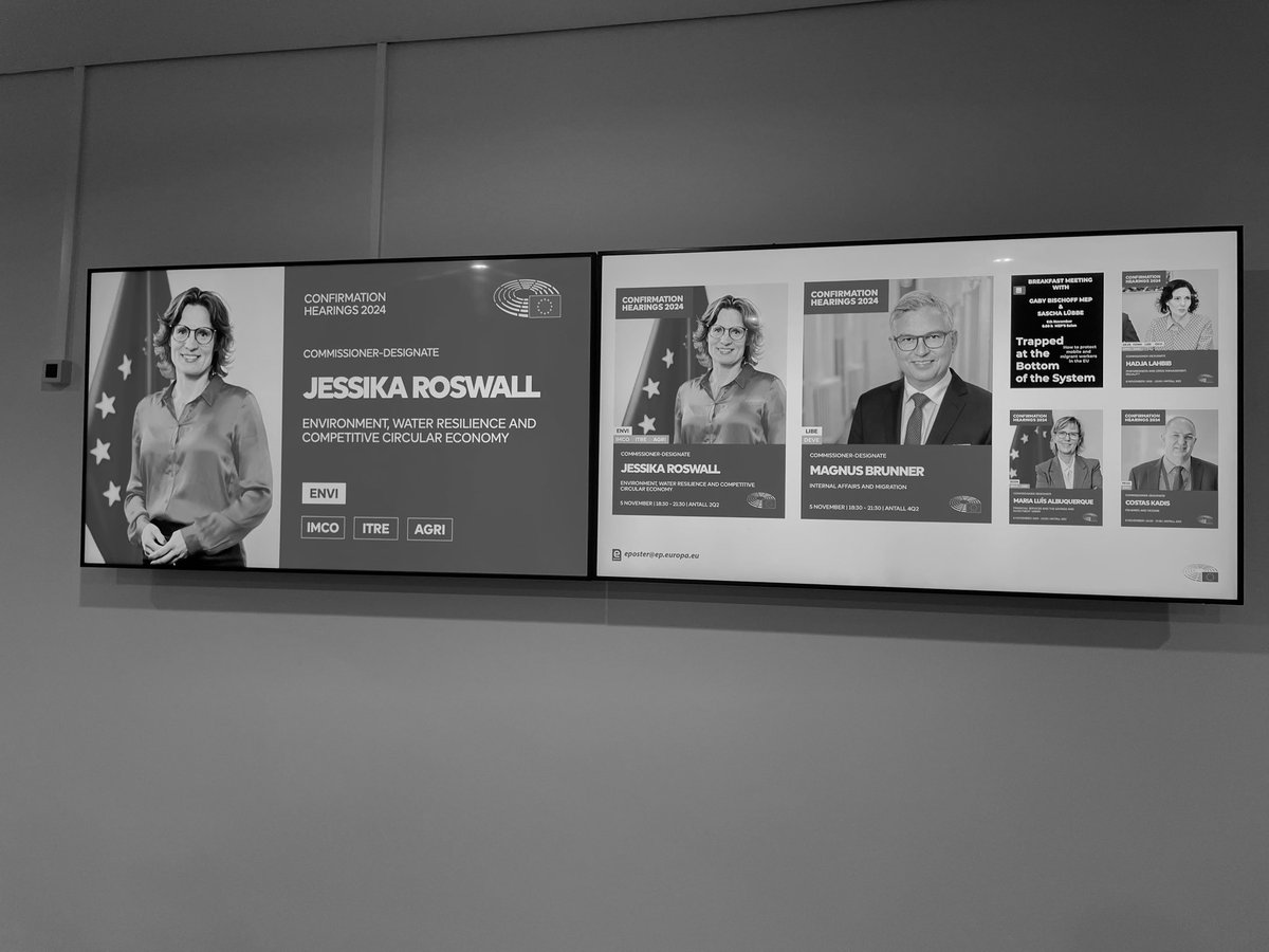 ethempekin's tweet photo. Time for environment, zero pollution, circular economy. Grilling time for Jessika Roswall @Europarl_EN #Hearings https://t.co/pUwQ7SiUN4
