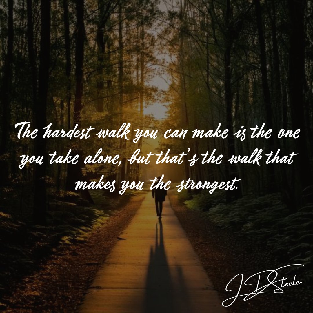 SteeleFamLaw's tweet image. The solo journey is the toughest, but it’s where strength is born. 🚶‍♂️ Walk your path. #WalkAlone #StrengthInSolitude #StrongestJourney #GoYourOwnWay #SoloStrength