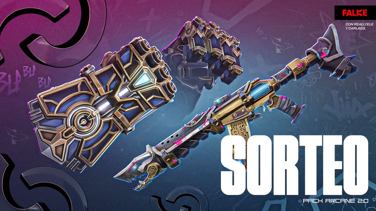 Carlags_9's tweet photo. Hoy estoy sorteando junto a @FALKE_EC el pack Arcane 2.0 de valorant ⚡️

los requisitos son:

• 🔁 y ❤️ al tweet
• Seguir a @FALKE_EC / @Carlags_9 / @reallyele 

El ganador del sorteo se dara el 15 de noviembre,mucha suerte!🫶🏻 https://t.co/QM8zelfmdK