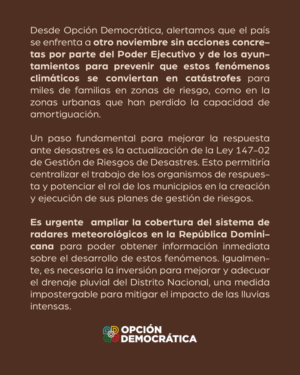 O_Democratica's tweet photo. La gestión de riesgo es urgente.🚨 https://t.co/W2WtWzOndK