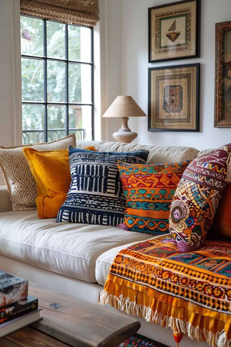 RoomInspoByMari's tweet photo. Afrohemian room decor #RoomInspo https://t.co/YLzfKg5ASz