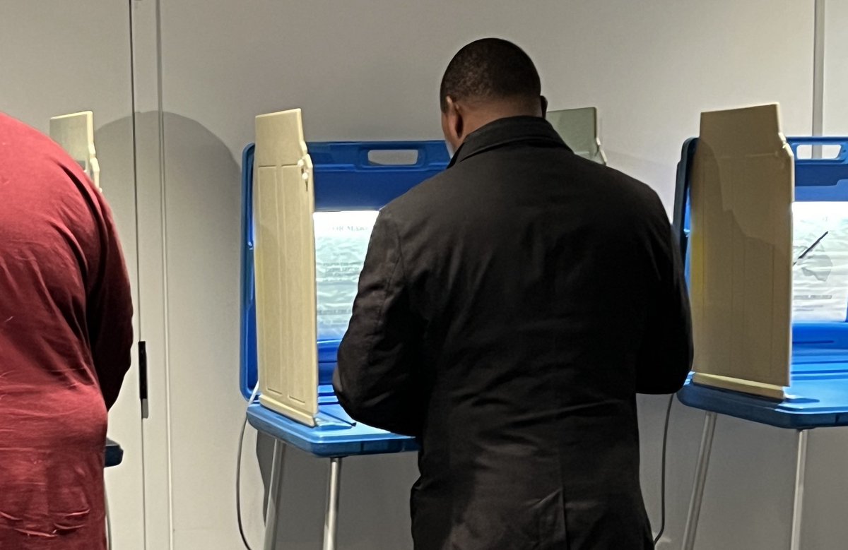 Elizer Darus, one of the leaders of the Restore The Vote movement in Minnesota, votes for the first time in a presidential election at the age of 40. The Legislature cleared the way last year for people on probation to vote.