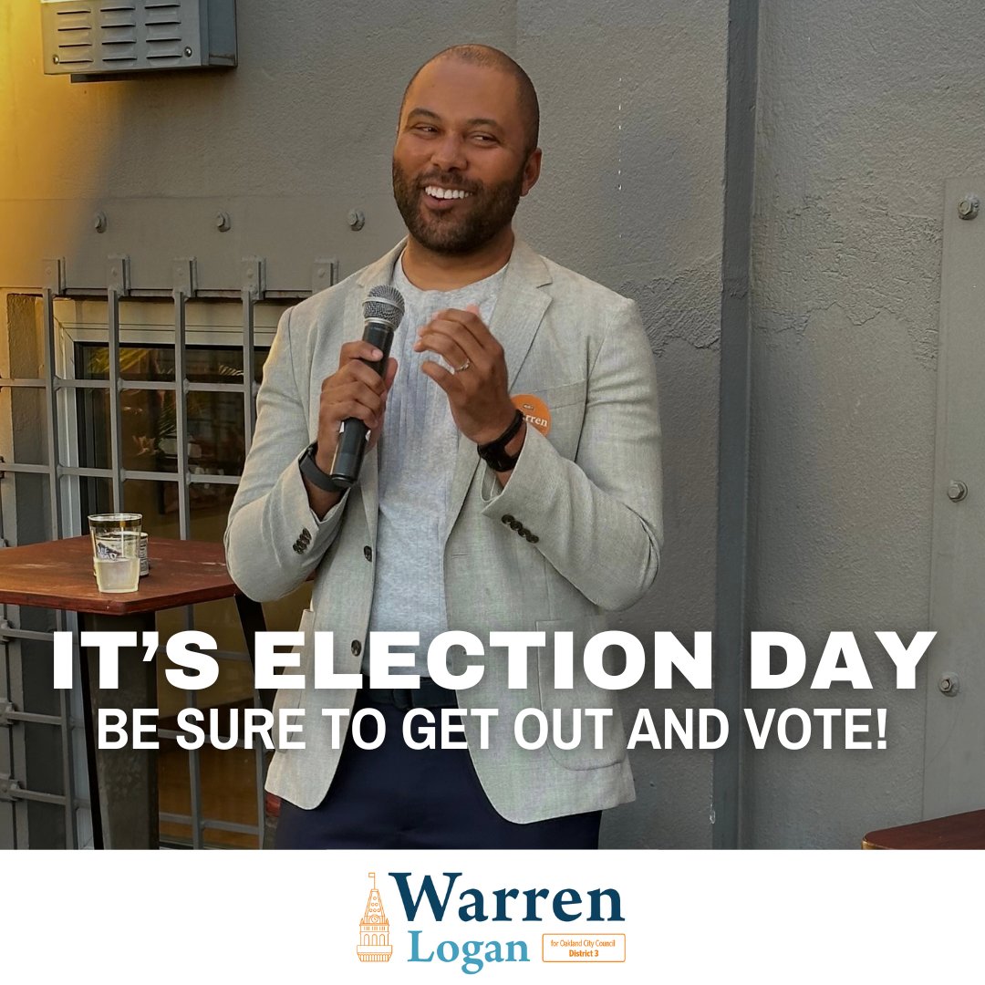 It's time to get out and vote if you haven't already! Every vote impacts the future of our city and country, so I encourage you to make your voices heard. Remember to drop off your ballots or be in line to vote by 8PM TONIGHT.

✅ Vote Warren Logan #1 for City Council District 3!