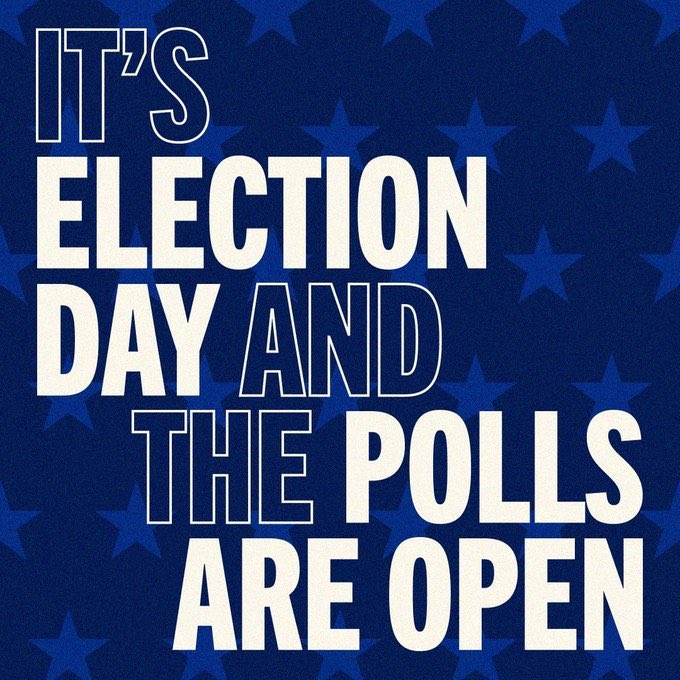 TODAY is Election Day! It’s time to make history and send Kamala Harris and Tim Walz to the White House! Head to IWillVote.com NOW and find everything you need to cast your ballot.