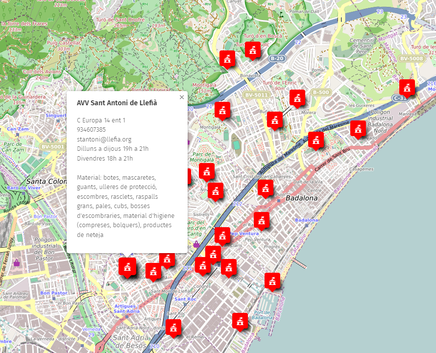 llefia's tweet photo. Punts recollida veïnal i solidària abasta tota #Badalona amb 25 punts coordinats de la xarxa veïnal i solidària que es va actualitzant online amb les necessitats de material que transmet el veïnatge de #València @FedVeinalVLC @CaveCova @FAVBBadalona 👇

https://t.co/7qkTU66yxe https://t.co/pqcjDFF80Q