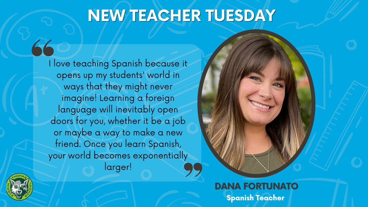 ArlingtonHeightsSD25 (@ahsd25) on Twitter photo It’s time for another #NewTeacherTuesday! This week we are highlighting TWO TEACHERS! 👩🏫 👩🏫
• Dana Fortunato
Spanish | <a href="/AHSD25Thomas/">Thomas Middle School</a> 🐺
• Claire Stubstad
4th grade | <a href="/AHSD25Westgate/">Westgate Elementary</a>! 🐺
We are thankful to have the two of you join our district family! 👋👋
#d25ItsPersonal It’s time for another #NewTeacherTuesday! This week we are highlighting TWO TEACHERS! 👩🏫 👩🏫
• Dana Fortunato
Spanish | <a href="/AHSD25Thomas/">Thomas Middle School</a> 🐺
• Claire Stubstad
4th grade | <a href="/AHSD25Westgate/">Westgate Elementary</a>! 🐺
We are thankful to have the two of you join our district family! 👋👋
#d25ItsPersonal