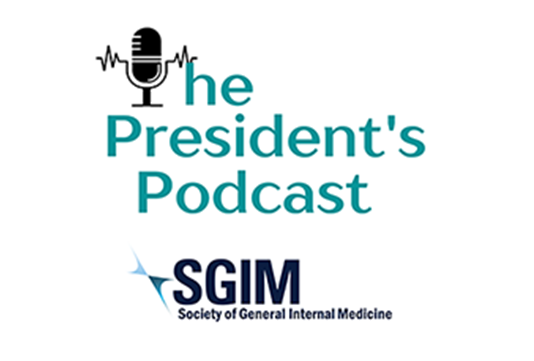 Thrilled to announce SGIM President's Podcast! With this series, I explore &amp; celebrate SGIM's rich history by engaging SGIM Past Presidents. Check out our FIRST episode-Advancing Health through GIM: A Conversation with Eric Bass. #GIMProud <a href="/SocietyGIM/">SGIM</a> 
 sgim.org/about-sgim/lea…