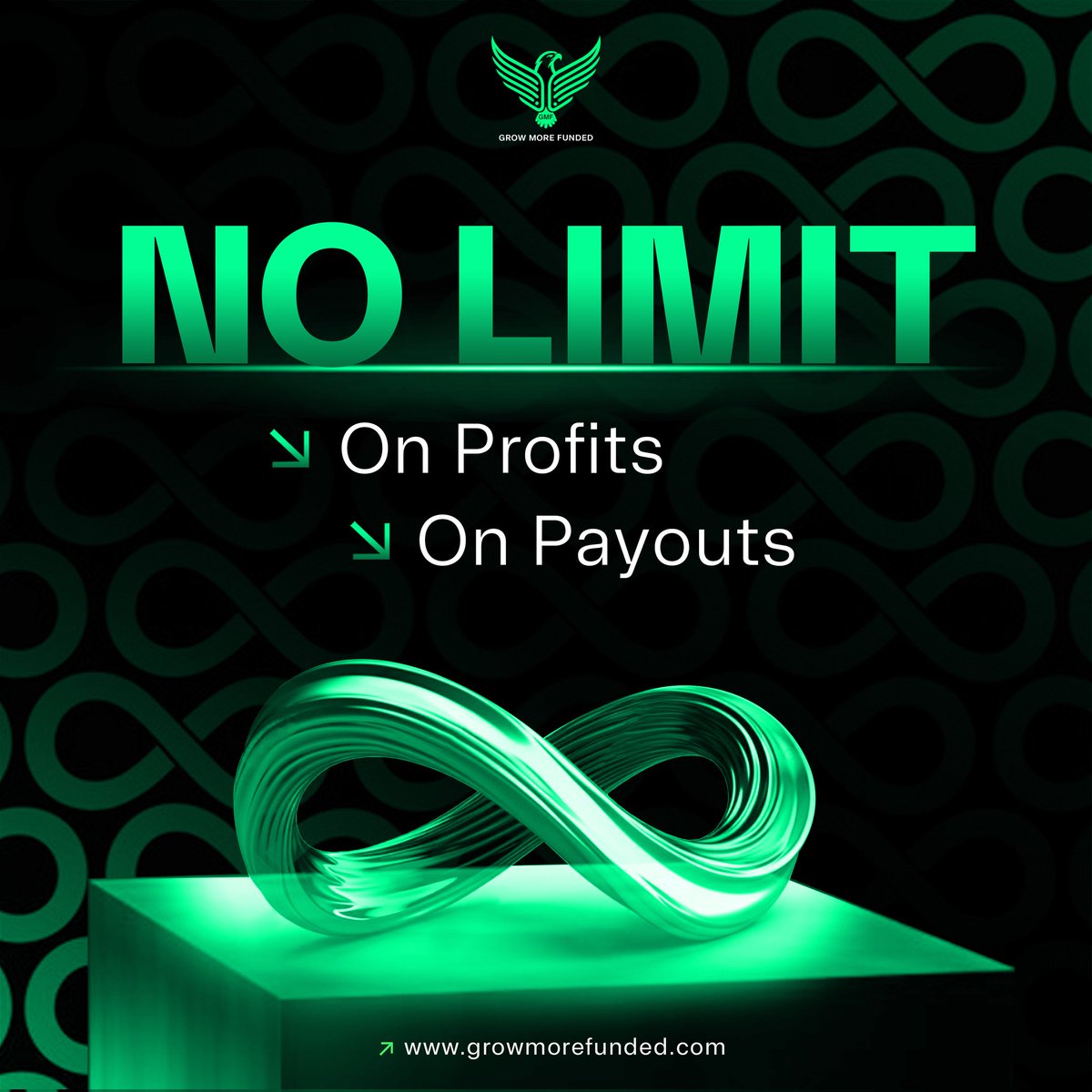 Growmorefunded's tweet photo. No Limits 🚀 Unlimited Profits 💰 Unlimited Payouts 💸

With Grow More Funded, keep your gains without restrictions!

#growmorefunded #Gmf #growthmindset #NoLimit #Unlimitedprofit https://t.co/k8V1mmt2v0