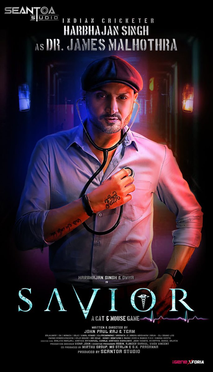 ItsAbishek04's tweet image. The #TitleLook &amp;amp; #CharacterIntro of #SeantoaStudioProductionNo3 is here &amp;amp; titled #Savior 

#HarbhajanSingh #Oviyaa #VTVGanesh #GPMuthu
@DirectorJohn3 @DK_musicoffl