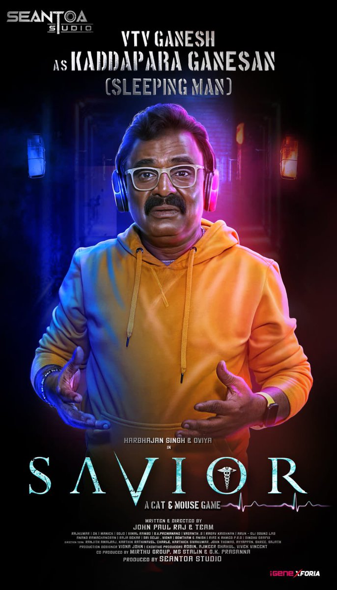 ItsAbishek04's tweet image. The #TitleLook &amp;amp; #CharacterIntro of #SeantoaStudioProductionNo3 is here &amp;amp; titled #Savior 

#HarbhajanSingh #Oviyaa #VTVGanesh #GPMuthu
@DirectorJohn3 @DK_musicoffl