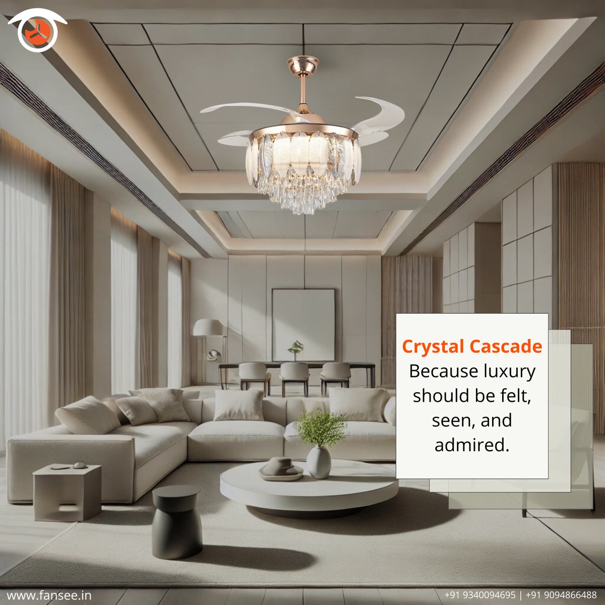 Fansee3571132's tweet photo. Experience elegance in motion with the Crystal Cascade ✨ 

Turn your space into a haven of refined beauty with the fan that does more than cool – it captivates. 💎💨 #CrystalCascade"

#CrystalCascade #LuxuryLiving #ElegantDesign #PremiumFans #HomeLuxury #CrystalTouch https://t.co/ci0eTtkZ5D
