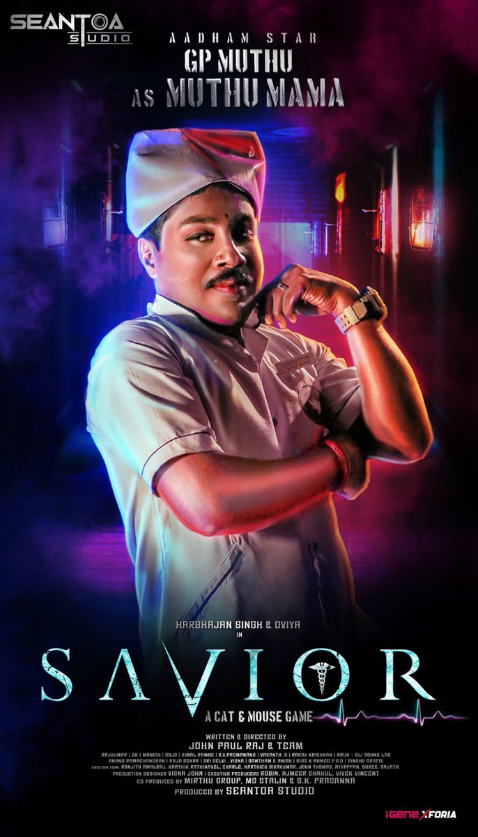 ItsAbishek04's tweet image. The #TitleLook &amp;amp; #CharacterIntro of #SeantoaStudioProductionNo3 is here &amp;amp; titled #Savior 

#HarbhajanSingh #Oviyaa #VTVGanesh #GPMuthu
@DirectorJohn3 @DK_musicoffl