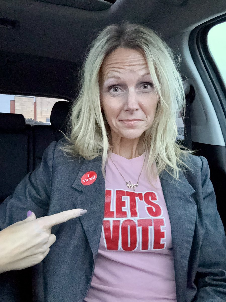 mstrombley's tweet photo. I did it!!!  I voted!!!  🗳️. You should, too!  Spread the word!  Get out and vote. For a brighter future. For a better tomorrow. For our kids. For the rights we all deserve. Like ❤️ if you’ve voted so I know you’re cool, too!!!  #vote #itscooltovote https://t.co/zxU1Sz0w6i