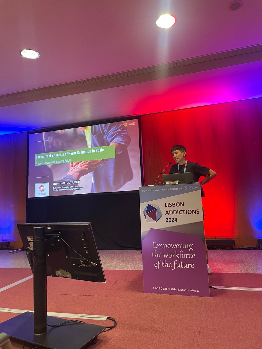 abd_ong's tweet image. 📰 El Grupo @abd_ong participa en la Conferencia Europea @LxAddictions 2024

🗣️ @esteraranda, directora de Reducción de Daños de la entidad, presentó los principales resultados del estudio descriptivo cualitativo “La Reducción de Daños en el siglo XXI (España)” realizado junto a…