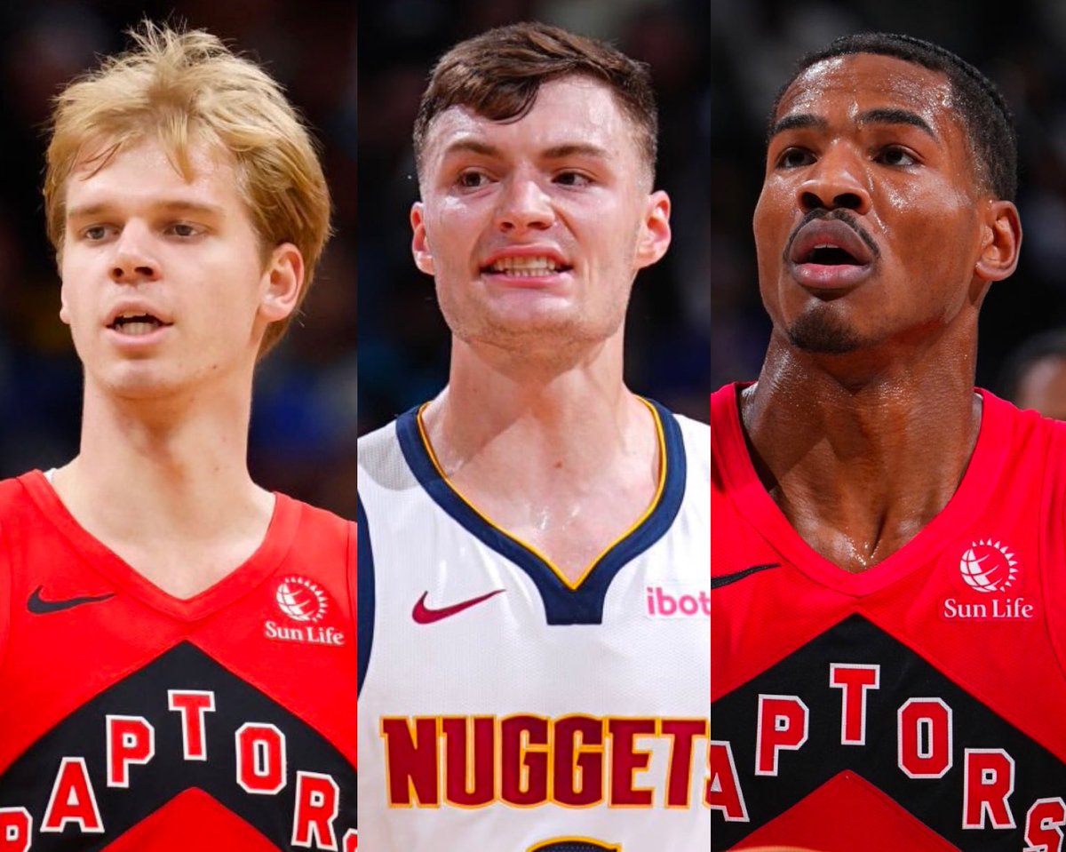 NBA_Jayhawks's tweet photo. Raptors vs Nuggets last night:

Gradey Dick - 26 Points / 5 Assists
Christian Braun - 17 Points / 4 Rebounds
Ochai Agbaji - 16 Points / 5 Rebounds https://t.co/gLlQRuHFwK