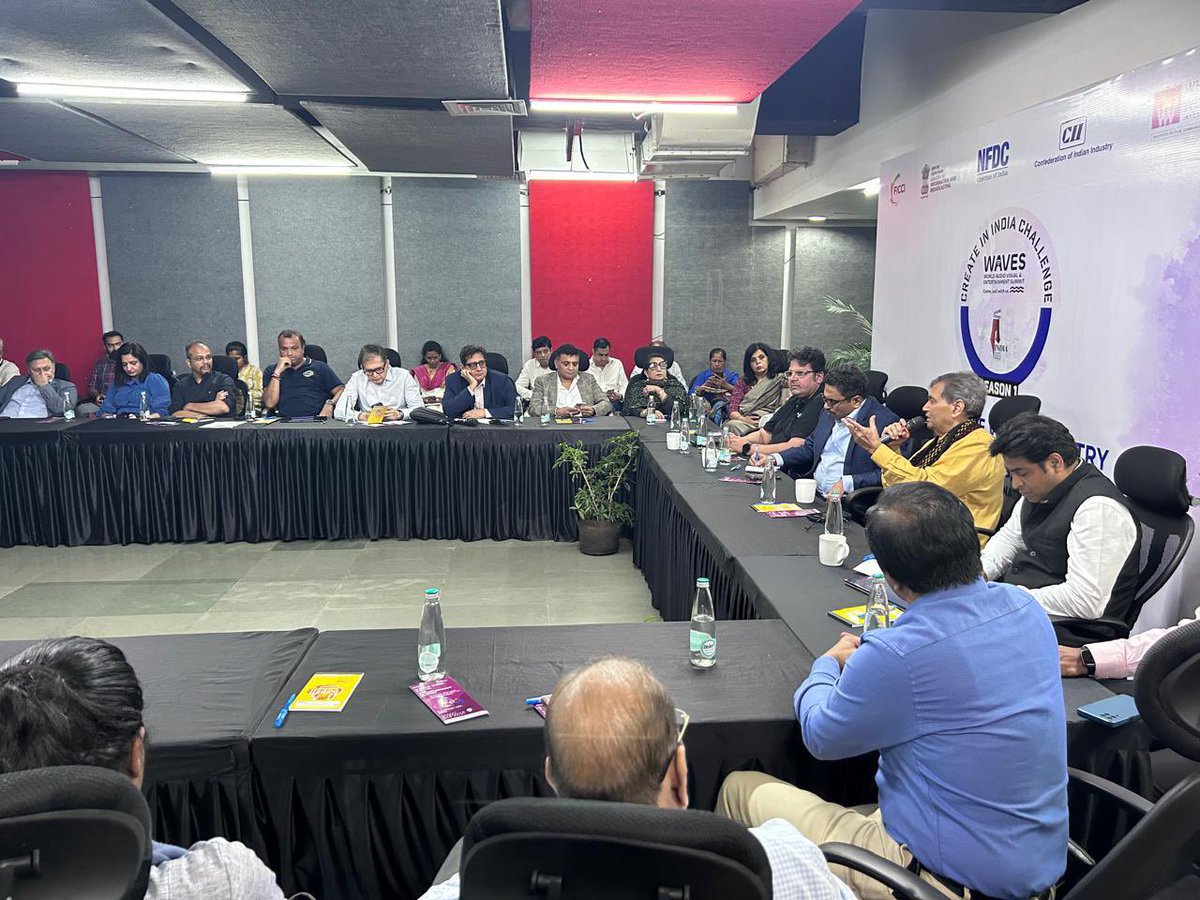 On 5th November, 2024, Sanjay Jaju, Secretary, Ministry of Information &amp; Broadcasting, engaged with industry stakeholders (gaming, animation, film etc), academia representatives and media at Whistling Woods International, Mumbai. 

The interaction focussed on the transformative