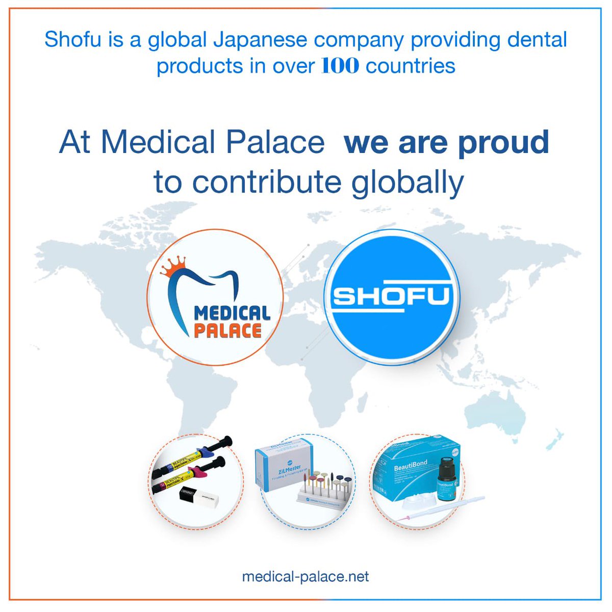 medical_palace's tweet image. 🌐 Shofu شركة يابانية عالمية تقدم منتجات طب الأسنان في أكثر من 100 دولة، نحن في قصر الطب فخورون بأن نكون جزءً من هذا الانتشار العالمي 
#Shofu #GlobalReach #MedicalPalace