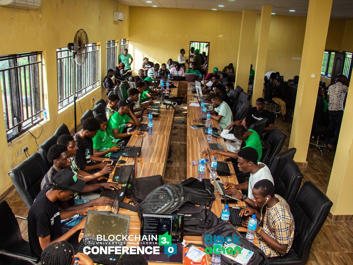 BlockchainUNN's tweet photo. The Blockathon Experience โจ
A 6 day long Event (28th - 2nd Nov 2024) with Days 3 - 5 at Lion Science Park, UNN and the Grand Finale at the Magaret Ekpo Convocation Arena, University of Nigeria, Nsukka.
It kicked off with Day 1 and 2 being virtual workshops by reps from @LiskHQ (@jujuboyNFT & @its_mojezzy) and @arbitrum (@kevin_chibuoyim)
The recordings
Day 1: https://t.co/2yqRXdB72i
Day 2: https://t.co/aMGa6cabPC
Moving on, day 3 and 4 got our Hackers fully focused on turning their ideas into live projects. They got to ask questions, gain insights, learn and unlearn in readiness for the Day 5 where they pitched their projects to our judges. This was for assessment against the final decision to see which teams would make top 3 and go home with the Bounty Rewards! ๐ฐ
๐ธ Event photos for day 3, 4 and 5..
Day 3: https://t.co/cWseoxIWEQ
Day 4: https://t.co/1U6zPYdBeu
Day 5: https://t.co/rKEkyrHveh
#Blockathon #BlockchainUNN