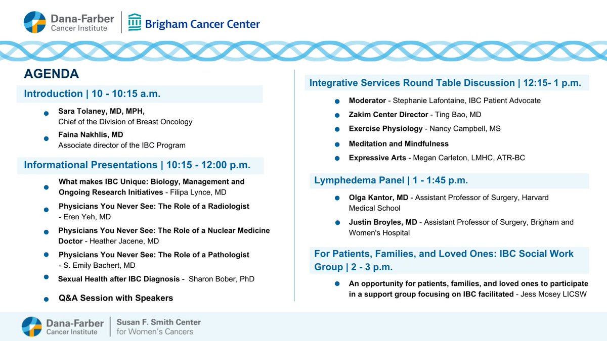 Dana-Farber’s Breast Oncology Center (@dfci_breastonc) on Twitter photo Join us on Sat Nov 9 for <a href="/DanaFarber/">Dana-Farber</a>'s 7th Annual #InflammatoryBreastCancer Patient Forum. This free virtual forum will provide information about #IBC for patients, their friends, loved ones, and healthcare professionals. All are welcome!
👉redcap.partners.org/redcap/surveys…… Join us on Sat Nov 9 for <a href="/DanaFarber/">Dana-Farber</a>'s 7th Annual #InflammatoryBreastCancer Patient Forum. This free virtual forum will provide information about #IBC for patients, their friends, loved ones, and healthcare professionals. All are welcome!
👉redcap.partners.org/redcap/surveys……