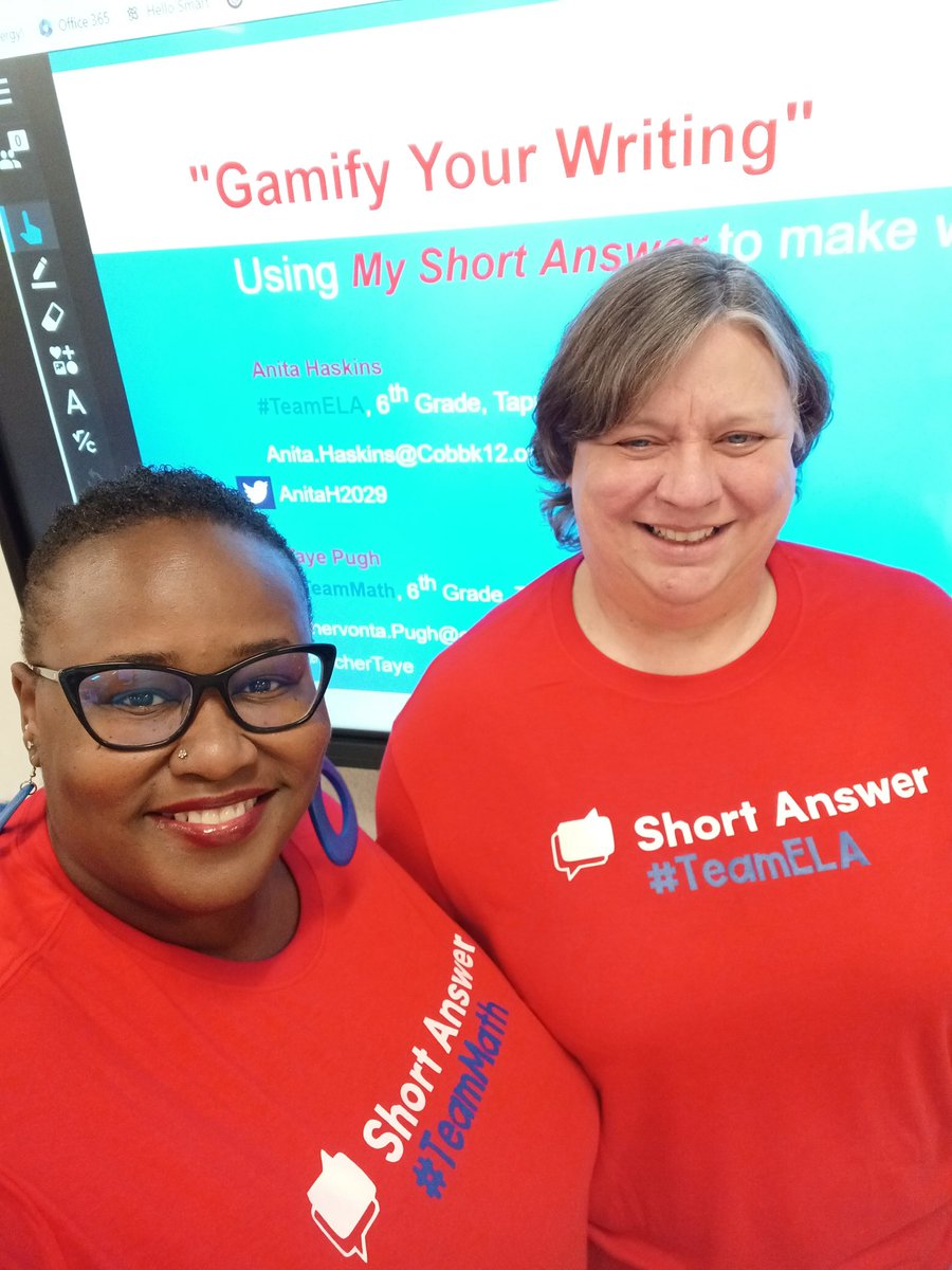 I'm excited to present "Gamify Your Writing" at L.E.A.P. 2.0. sched.co/1pFBn. #
With <a href="/AnitaH2029/">Anita</a> 
<a href="/myshortanswer/">Short Answer</a>