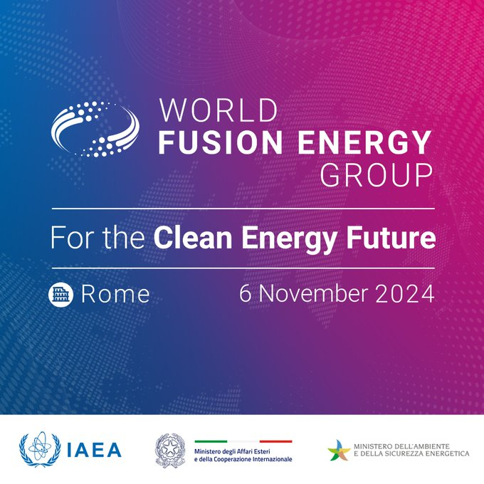 Commissioner <a href="/KadriSimson/">Kadri Simson</a> will participate and speak at the inaugural Ministerial Meeting of the World Fusion Energy Group in Rome on 6 November.

She will also hold bilateral meetings with key actors in the #NuclearEnergy sector.

🔗 europa.eu/!CQ3mtN #FusionEnergy