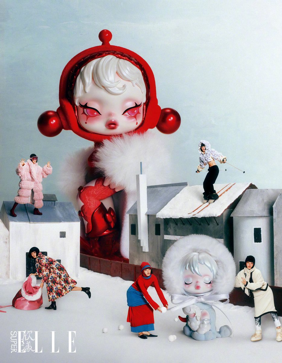 pan haowen x skullpanda for super elle, december 2024 photographed by weihuan