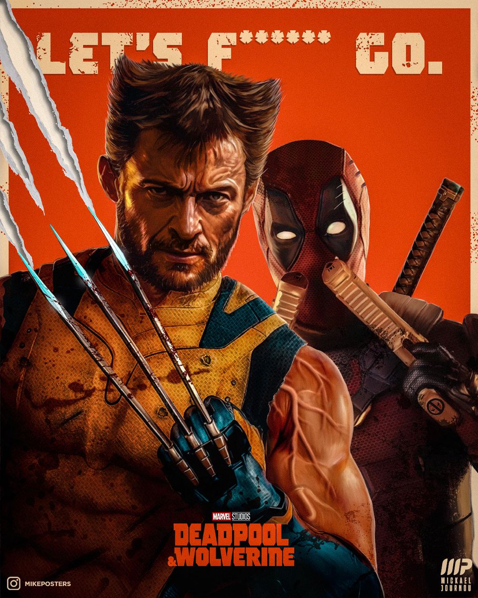 🏰 Suck it, Fox! I'm going to Disneyland! 🏰 

Awesome Illustrated Deadpool &amp; Wolverine poster by <a href="/MickaelJournou/">Mickaël Journou</a>.