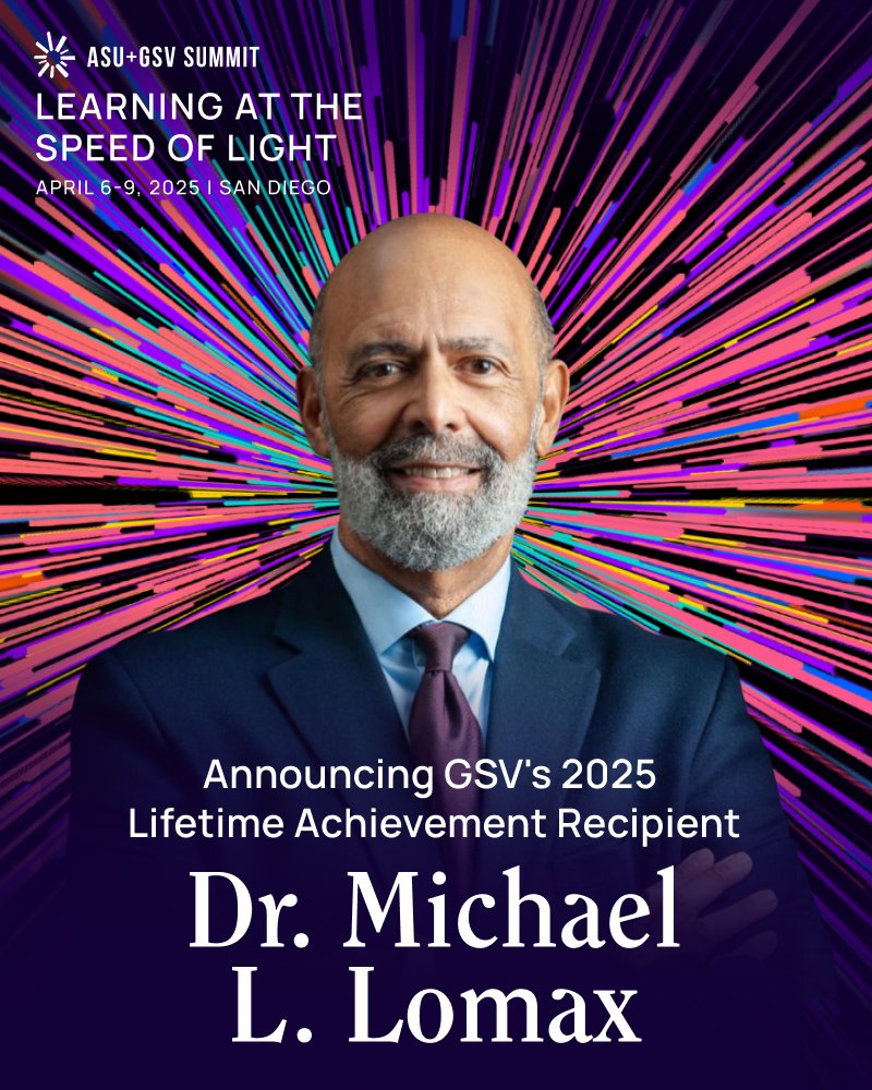 HBCU champion and transformational leader <a href="/DrMichaelLomax/">Dr. Michael Lomax</a> named GSV's 2025 Lifetime Achievement Recipient!

Dr. Michael Lomax is president and CEO of the United Negro College Fund (<a href="/UNCF/">UNCF</a>). Throughout his two decades of visionary leadership, UNCF has raised more than $4 billion to