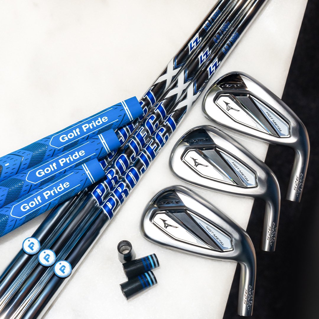 eGolfMegastore's tweet image. 🔥Build of the Day🔥New Mizuno JPX-925 Hot Metal Irons paired with Project X LZ Steel shafts, complemented by matching blue Golf Pride grips and blue ferrules. 🔵#BuildOfTheDay #MizunoIrons #JPX925 #HotMetalIrons #GolfBuild #CustomGolf #ProjectXLZ #SteelShafts