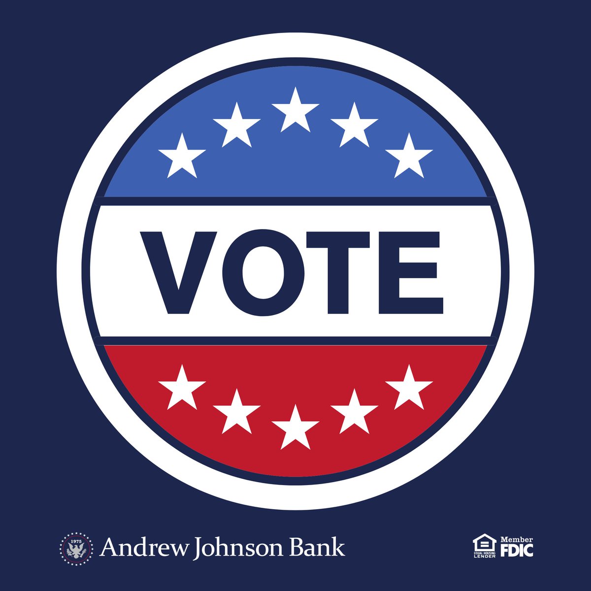 Today is the day to make your voice heard! If you haven't voted yet, there's still time! Find your polling place, grab a friend or family member, and make your way to the polls.

Member FDIC | AJBank.com | #banklocal #yourvotematters #electionday