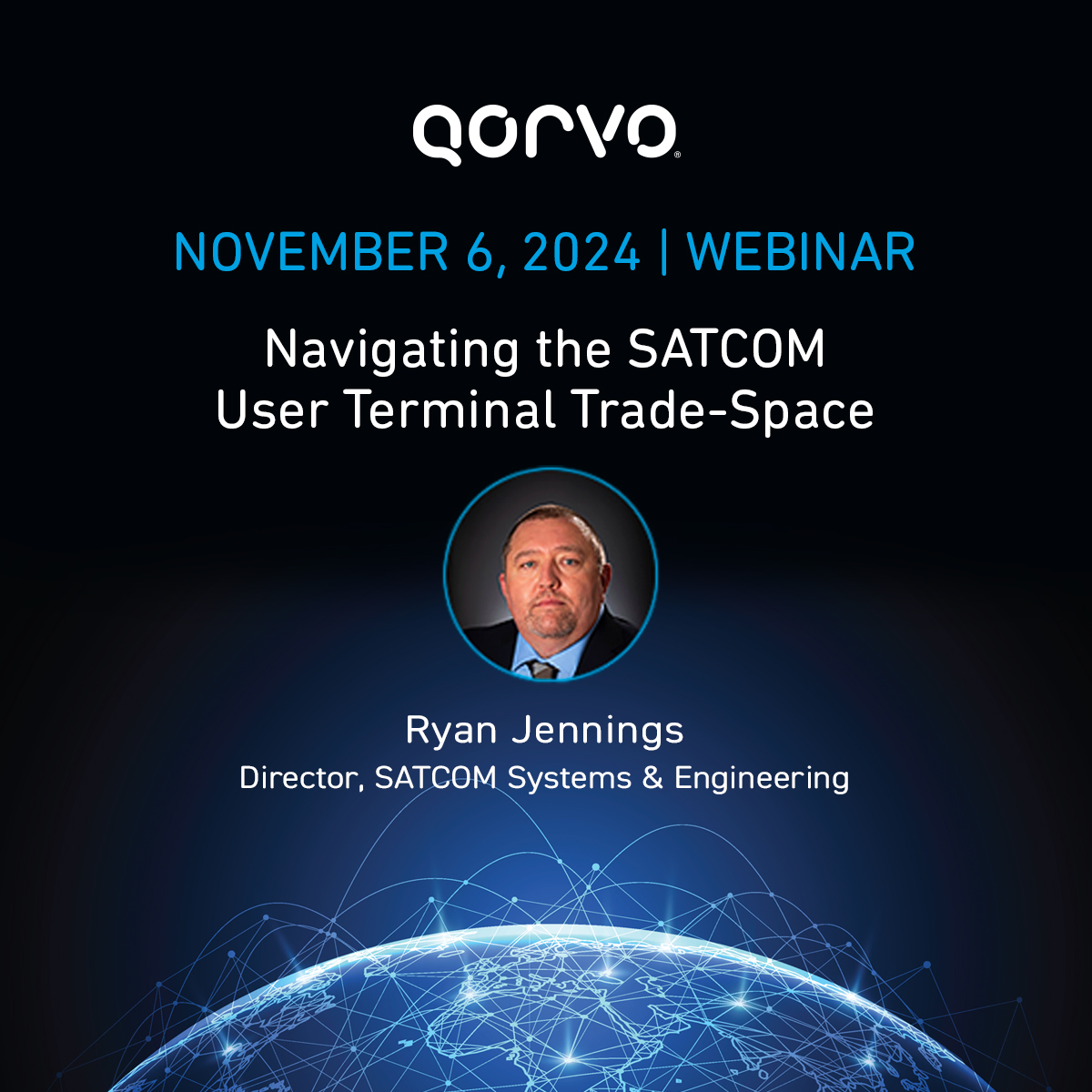 QorvoInc's tweet photo. Join us on Nov. 6 for an expert-led webinar on the future of SATCOM terminals. Learn the key trade-offs between flat panel phased array and high gain mechanically steered terminals. Register today! https://t.co/8FzIFd0bXd
#SATCOM #GlobalSpec https://t.co/cHZNfdfEXi