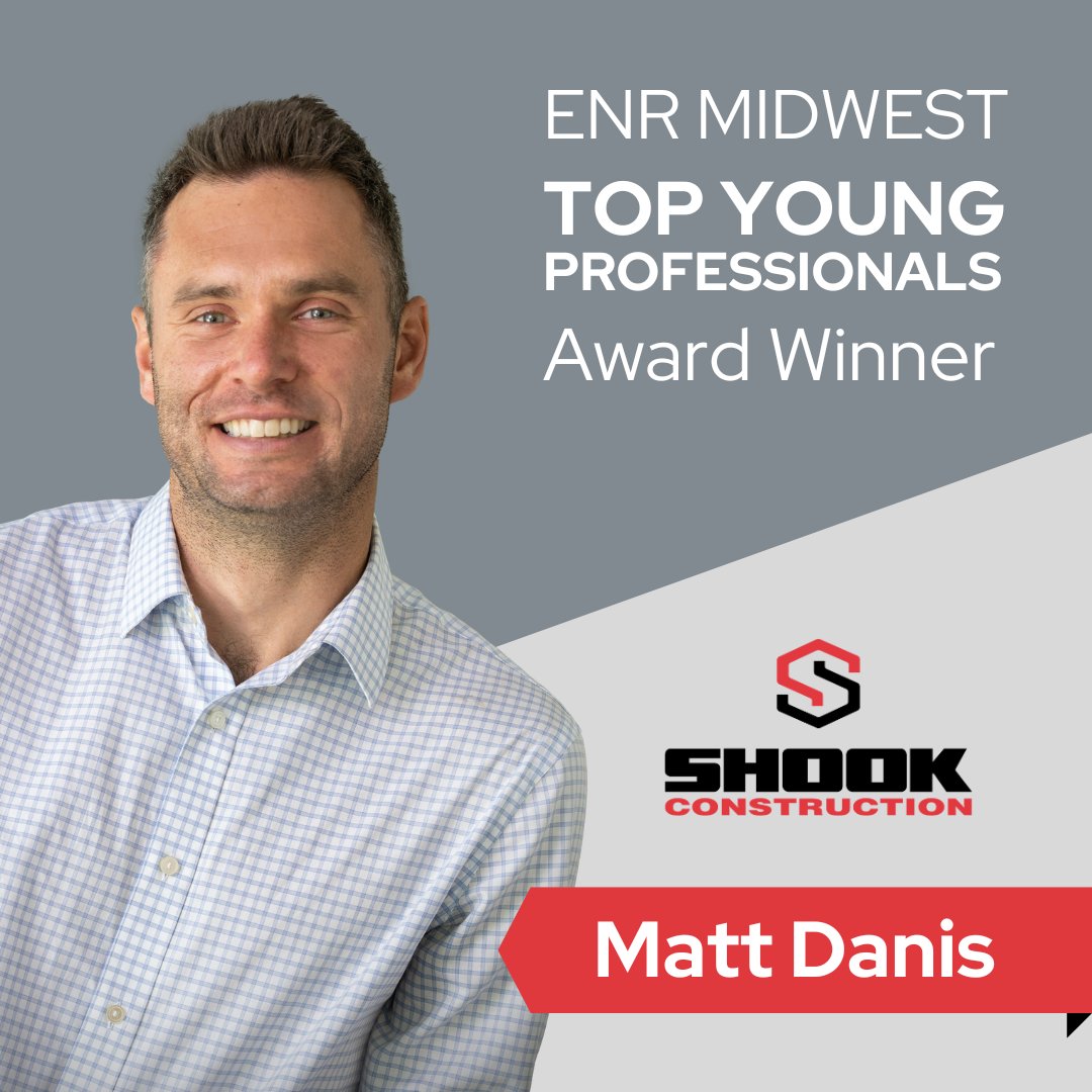 We are excited to share that Matt Danis has been named an ENR Midwest Top Young Professional! Only 20 people under 40 were selected across the Midwest region based on their talent, leadership, and service in the AEC industry. Congrats, Matt, on this well-deserved achievement!