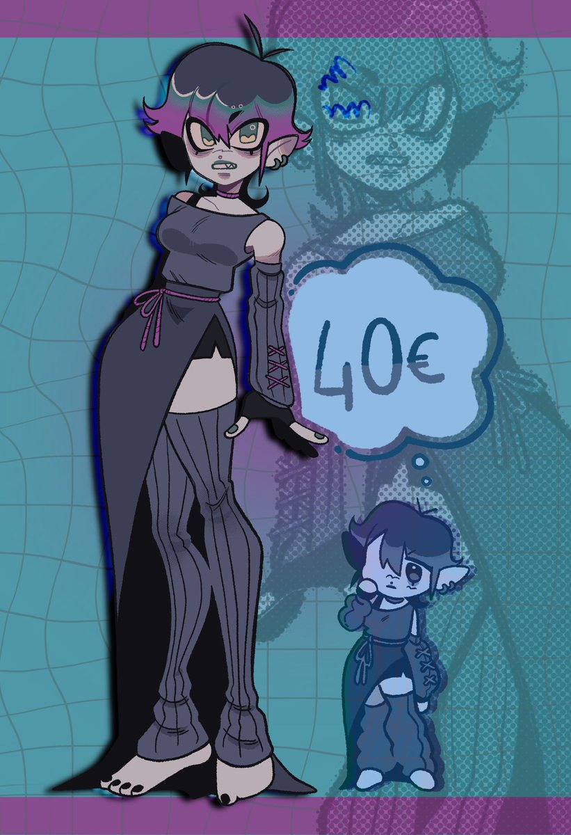 ❕❕ Nouvelle adopt ❕❕

Une vampire inspirée POUBELLE mais vous êtes pas obligés de le préciser si jamais vous l’adoptez … 🧄

Paiement par PayPal uniquement, me dm si intéressé !
Le chibi vous sera envoyé séparément avec les couleurs originales 💜

#adorimith
