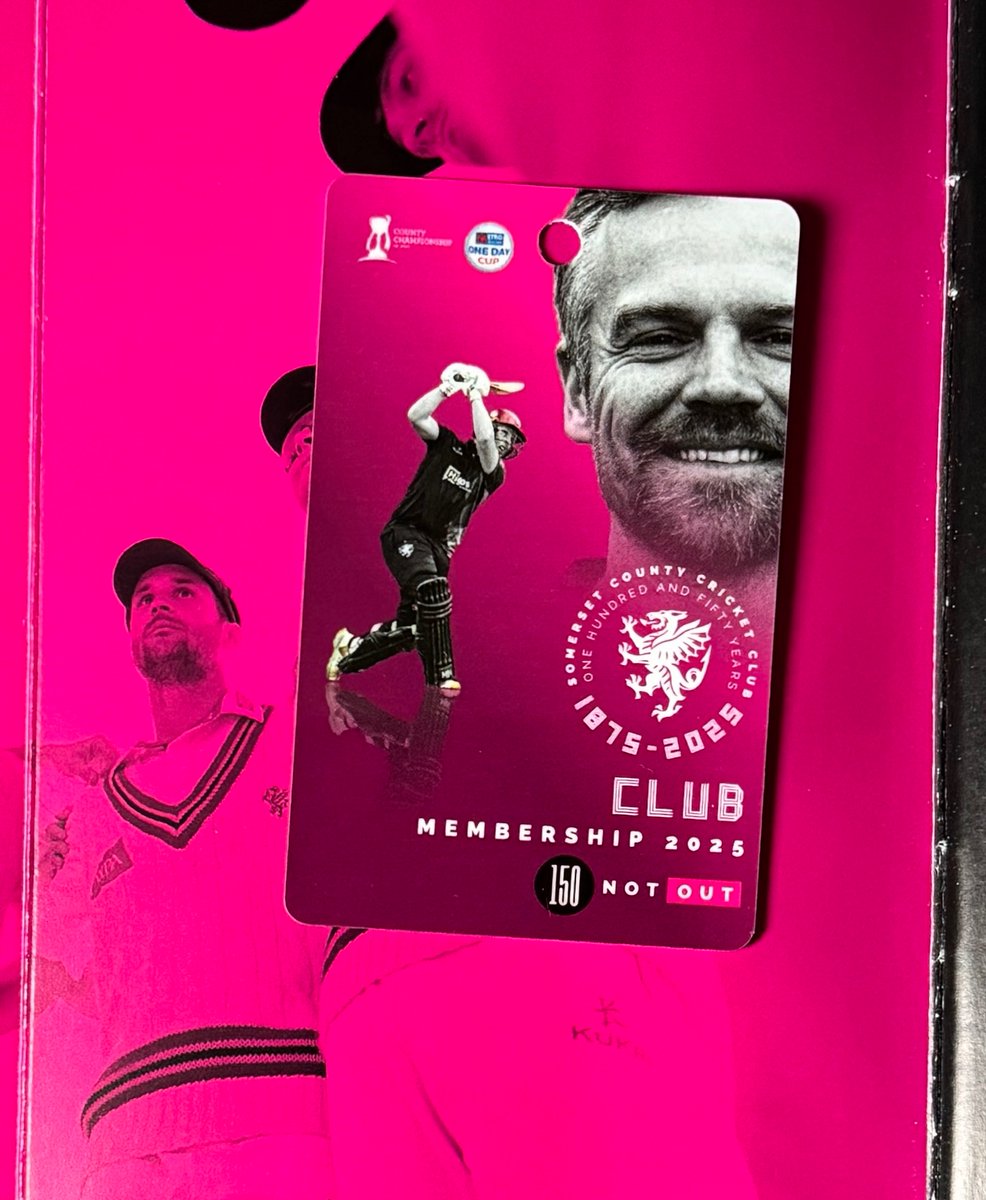 #SomersetCCC Membership for 2025 arrived today <a href="/SomersetCCC/">Somerset Cricket 🏆</a>