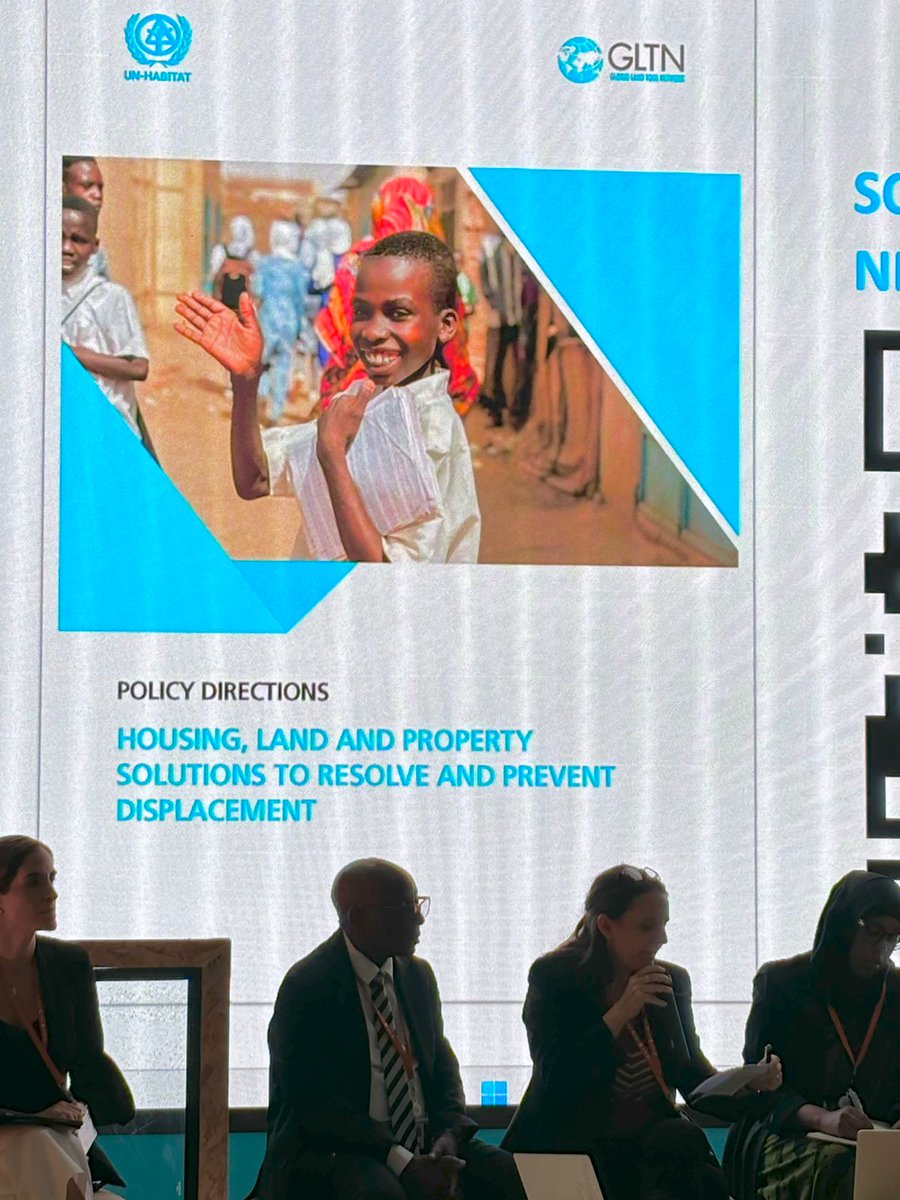 It was an honour to participate in the panel on Shaping Solutions to Forced Displacement at #WUF12 &amp; introduce the ⚡️ Policy Directions on Housing, Land and Property Solutions to Resolve &amp; Prevent Displacement⚡️ unhabitat.org/policy-directi…