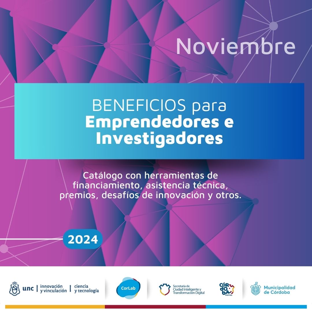 corlabgob's tweet photo. 🚀 Ya está disponible el Catálogo de Beneficios para #Emprendedores e #Investigadores de Noviembre! Un documento elaborado por #CorLab de @MuniCba
en conjunto con @InnovacionUNC y @Secyt_UNC de
@unc_cordoba

Descargalo aquí → https://t.co/rY82ovxSyO https://t.co/Nt5Gt1IKoH