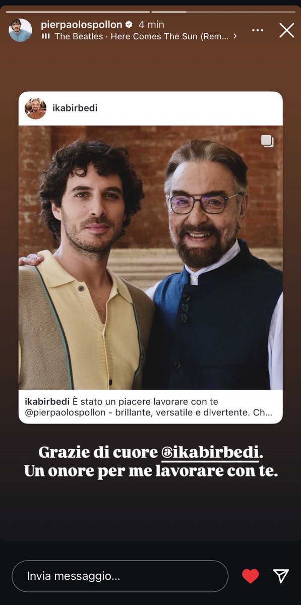 Francy18s's tweet photo. Che belle parole🥹 Che Emozione che il talento del nostro super @pierspollon sia stato notato anche dal grande @iKabirBedi 🫶 #Bellon
Proud❤️
#Spollondì #Spollonverso #SpollonversoLuniversoPiùMagicoCheCè #Spollinsesto #QuestioneDiStoffa https://t.co/H9eJeYVsZb