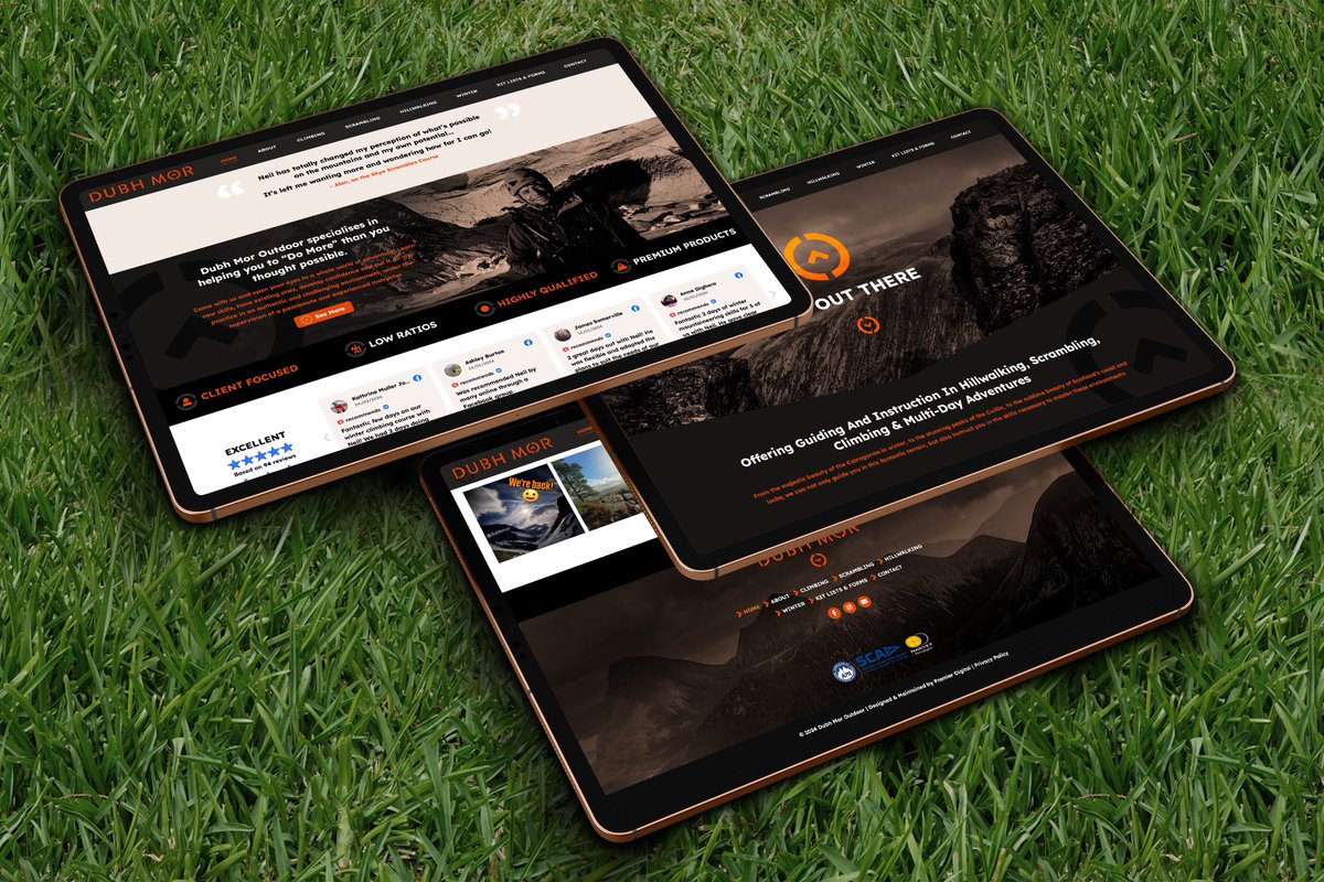 PremDigitalWeb's tweet image. Redesigned Site Now Live for Dubh Mor Outdoor - Guiding &amp;amp; Instruction In Hillwalking, Scrambling &amp;amp; Climbing. Book &amp;amp; Purchase Outdoor Courses in the Highlands 👉 dubhmor.co.uk #branding #webdesign #inverness #highlands visit premierdigital.net contact 01463 353663