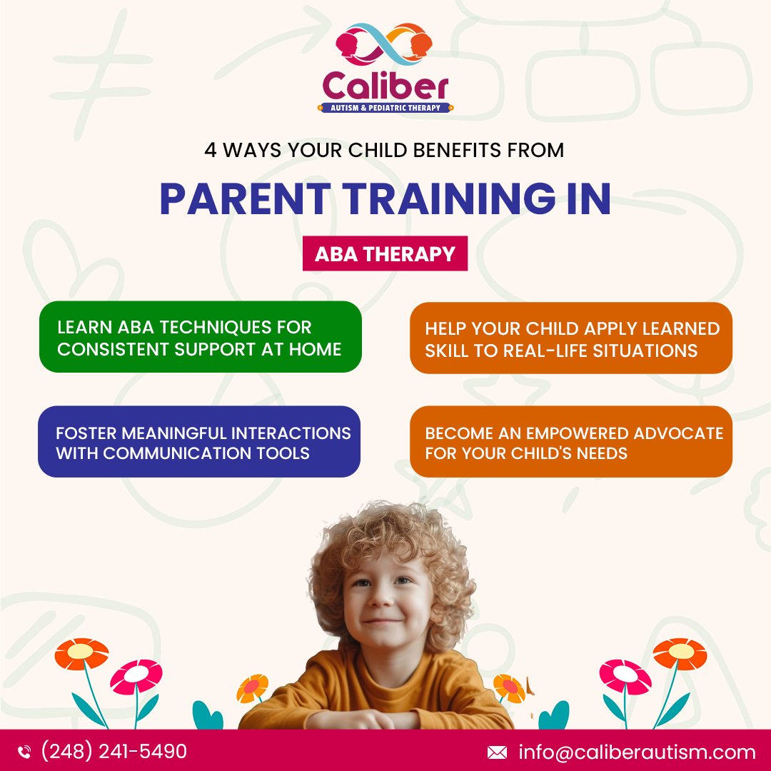 AutismCaliber's tweet photo. Support your child’s growth through parent training in ABA therapy. Learn techniques to provide consistent support, apply skills in daily life, and become a strong advocate for their needs. Together, we can make a real difference!

#parenttraining #abatherapy #supportyourchild https://t.co/TQ5A20Q7k4