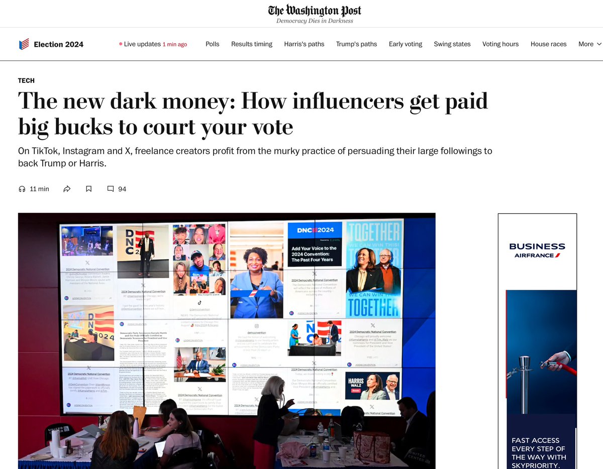 Officially, the Harris campaign and the Democratic National Committee have shelled out $4.5 million to talent agencies since March 2023 that developed social media influencer campaigns, according to a Washington Post analysis, but the analysis was only part of the story.