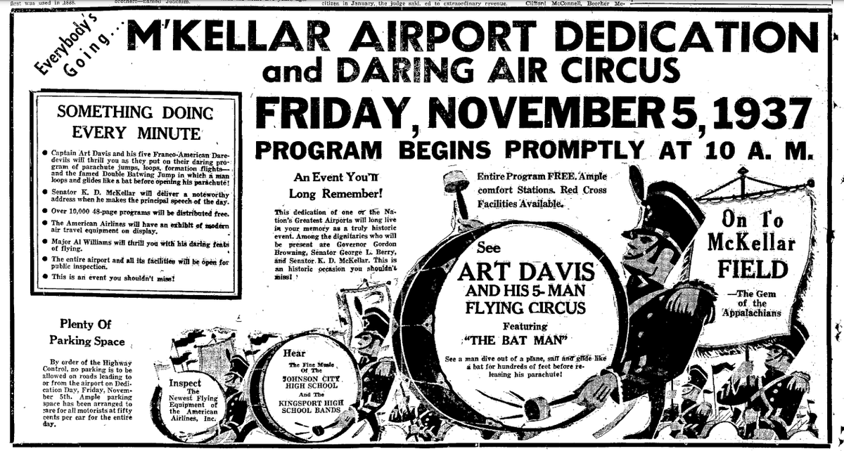 iflytri's tweet photo. In 1937, our region's leaders came together to dedicate and open Tri-Cities Airport. Join us in celebrating 87 years! 🎉 #FlyTRI #TRIAnniversary https://t.co/7x1angzulx
