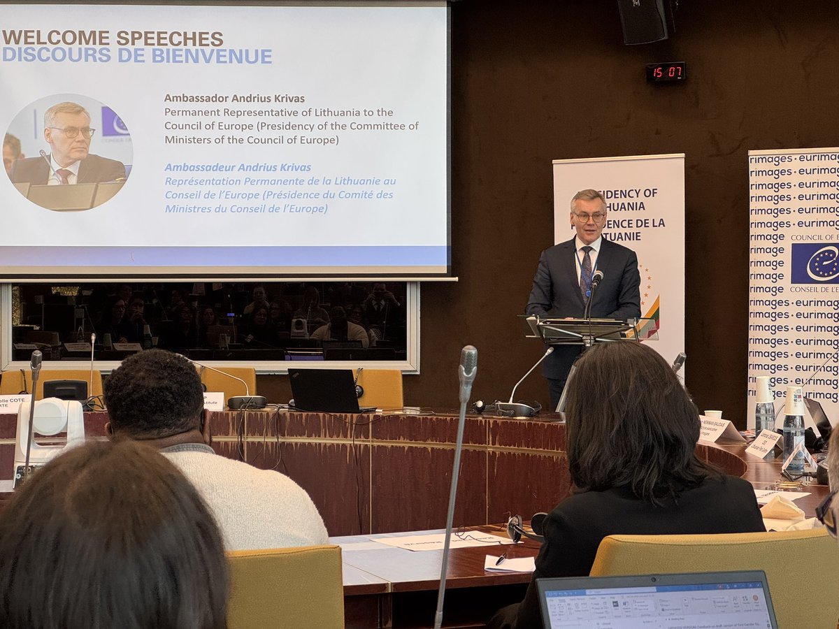 Celebrating #30years #EuropeanConventionCoproduction <a href="/coe/">Council of Europe</a> <a href="/CoEDemocracy/">Council of Europe Democracy</a> #LithuaniaCMPres <a href="/Andrius_Krivas/">Andrius Krivas</a> #eurimages