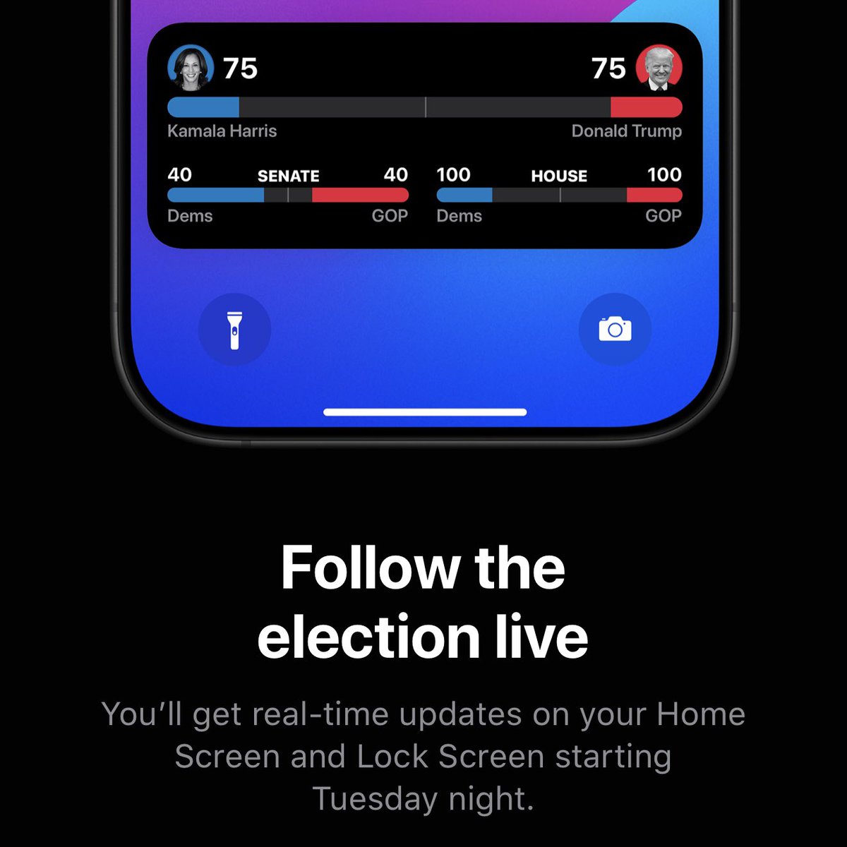 theapplehub's tweet photo. You can follow the U.S. election from your iPhone’s Lock Screen! #ElectionDay 

You can enable it through the News app https://t.co/rp8RpgddkT