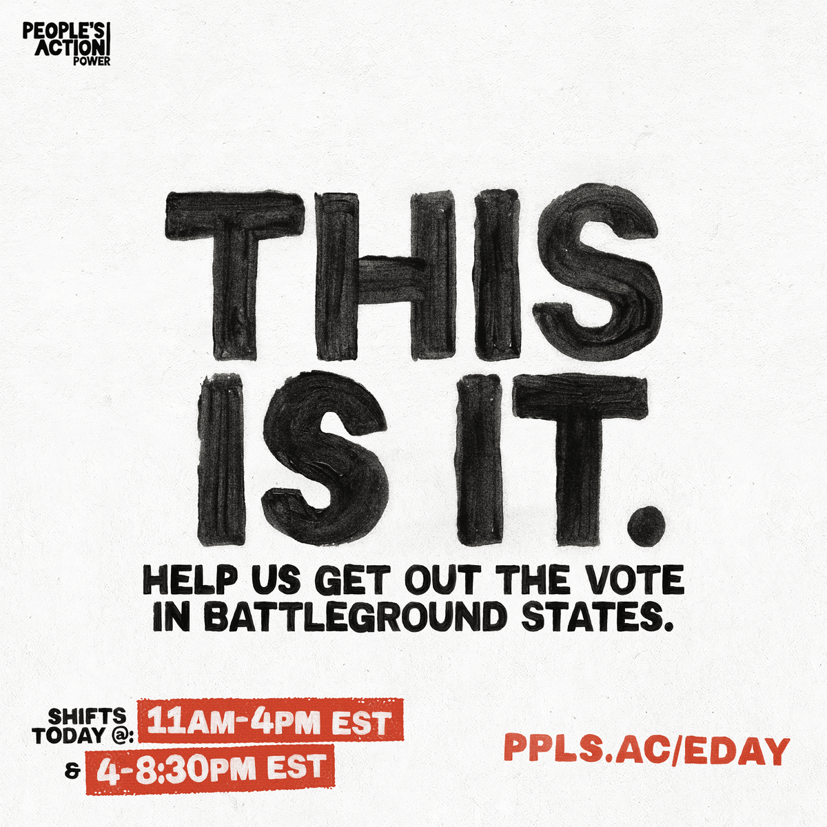 PplsAction's tweet photo. Let's do all we can to #DefendDemocracy this #ElectionDay! Join People's Action Power Election Day phone banks to #GetOutTheVote! We're calling voters in ALL key states. Shifts start at 11 AM EST & 4 PM EST.
Sign up: https://t.co/i245LdcLWh
#GOTV #FightForOurFuture #Harris2024 https://t.co/PWe2KSmVzp