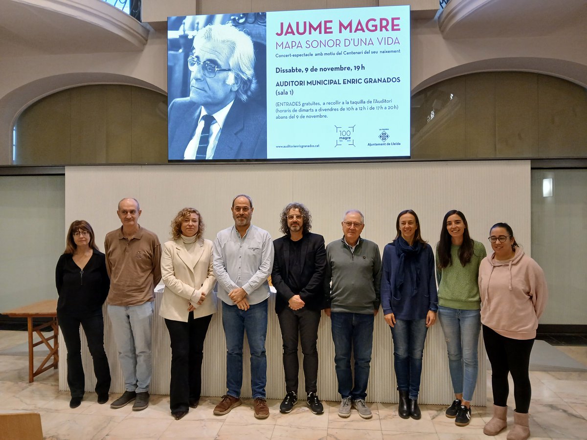 Ajuntament de Lleida (@paerialleida) on Twitter photo 🎶Avui s'ha presentat el concert-espectacle "Jaume Magre: Mapa sonor d’una vida", que reunirà més d'un centenar de persones a l'escenari entre alumnat del Conservatori, <a href="/L_Interpret/">L'Intèrpret</a> i <a href="/Arts_Musicals/">Arts Musicals</a>, l'EAM i <a href="/aula_teatre/">L'Aula</a>, amb el pianista Antoni Tolmos.
👇paeria.cat/ca/actualitat/… 🎶Avui s'ha presentat el concert-espectacle "Jaume Magre: Mapa sonor d’una vida", que reunirà més d'un centenar de persones a l'escenari entre alumnat del Conservatori, <a href="/L_Interpret/">L'Intèrpret</a> i <a href="/Arts_Musicals/">Arts Musicals</a>, l'EAM i <a href="/aula_teatre/">L'Aula</a>, amb el pianista Antoni Tolmos.
👇paeria.cat/ca/actualitat/…