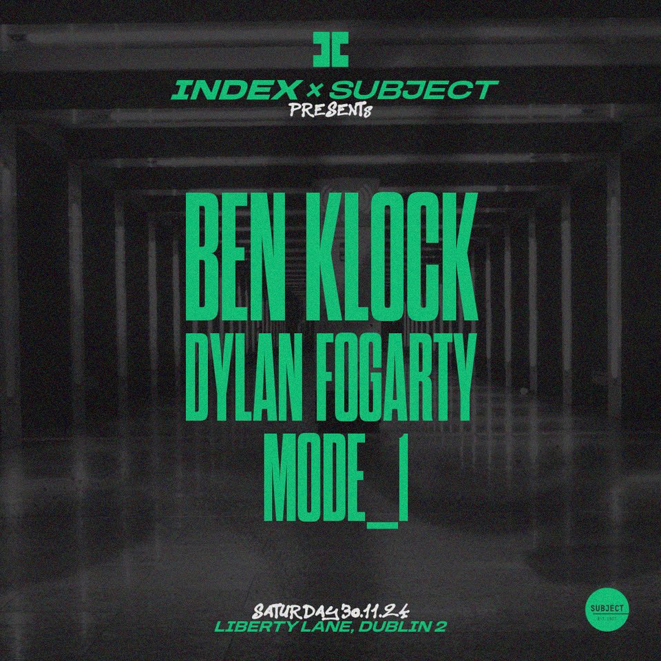 .<a href="/BenKlock/">Ben Klock (Official)</a> <a href="/indexdublin/">indexdublin</a>.

Tickets: tinyurl.com/4hpkenzn