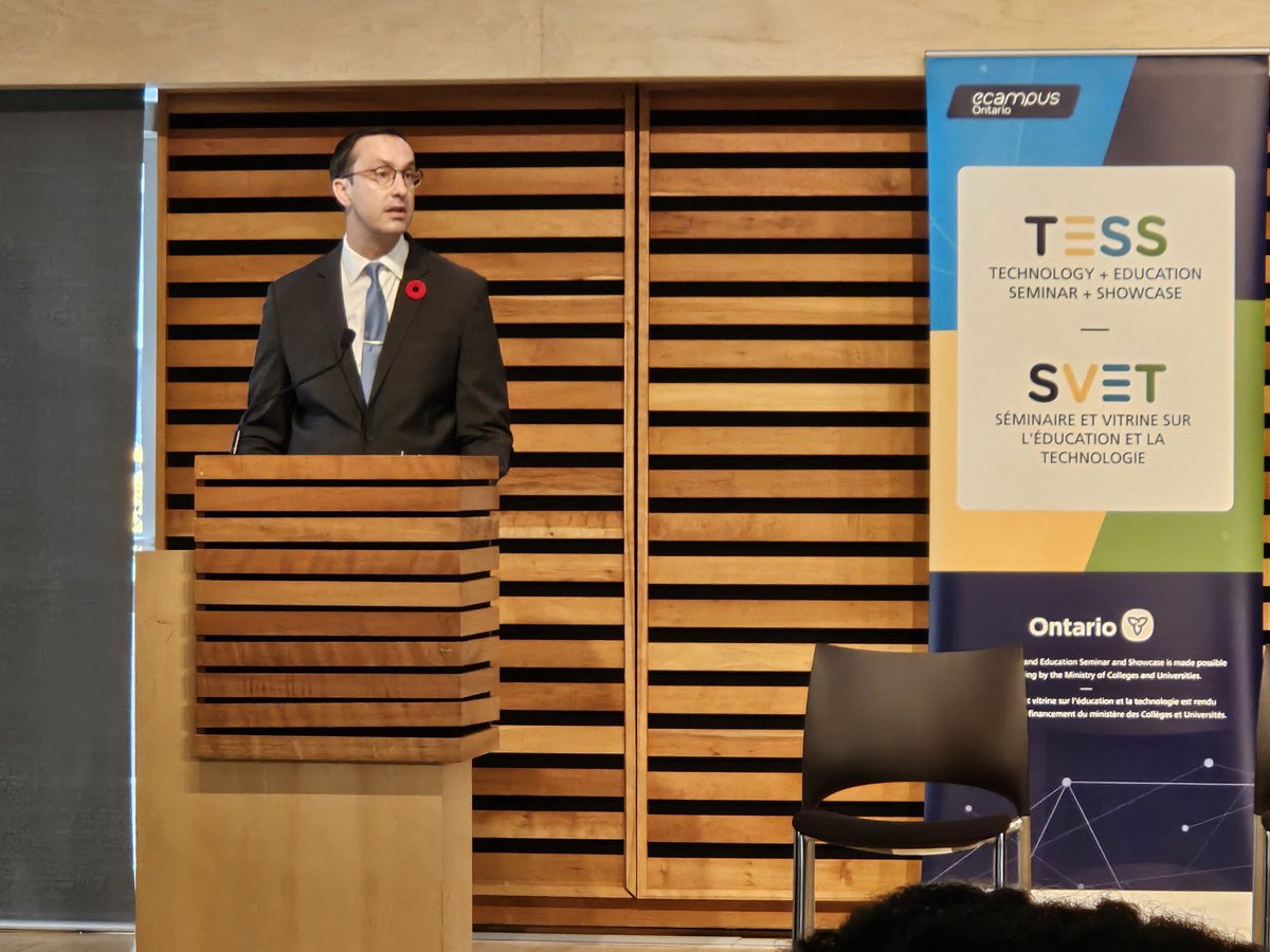 CollegesONCEO's tweet image. Opening remarks at @eCampusOntario conference from Minister Nolan Quinn... with a strong focus on the key role of post secondary education in creating the workforce to drive Ontario’s economy everywhere across the province