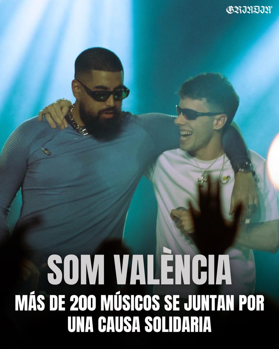 GRINDIN_Radio's tweet photo. 👏🏻 Un enorme listado de artistas actuará para recolectar dinero y ayudar a las víctimas de la dana en Valencia, SOM VALÈNCIA https://t.co/3k5J3JA3wQ